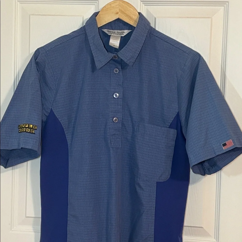 Waffle House Vintage Shirt, uniform blue, medium - Picture 2 of 5